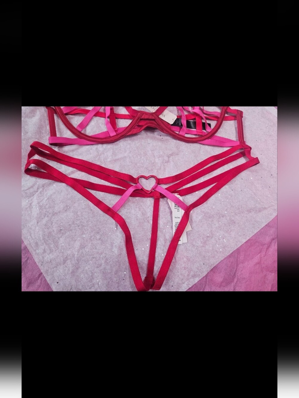 Victoria's Secret Heart Caged Unlined Set - Picture 3 of 4